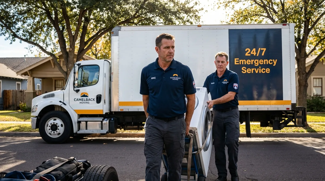 CamelBack Moving crew loading furniture in Desert Hot Springs, CA