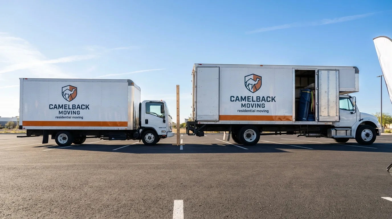 Moving truck size capacity guide in Desert Hot Springs